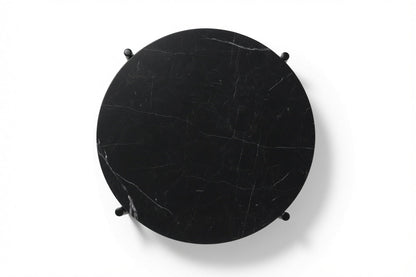 SOLIS SIDE TABLE BLACK WITH BLACK MARBLE