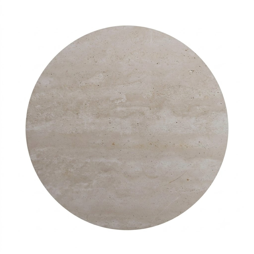 NERO WALNUT SIDE TABLE WITH TRAVERTINE