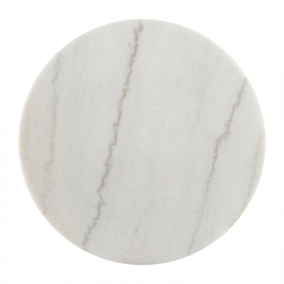 NERO WALNUT SIDE TABLE WITH WHITE MARBLE
