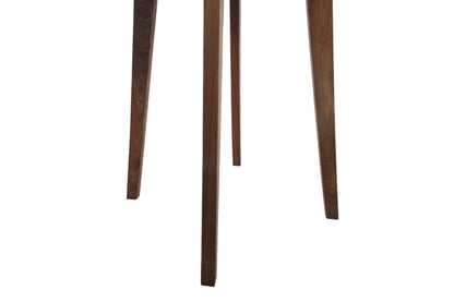 NERO WALNUT SIDE TABLE WITH NATURAL OAK MARBLE