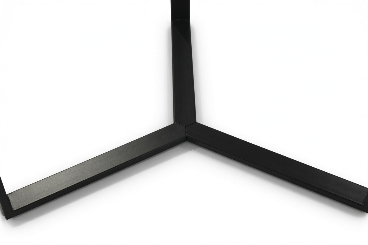 LUME SIDE TABLE BLACK WITH BLACK MARBLE