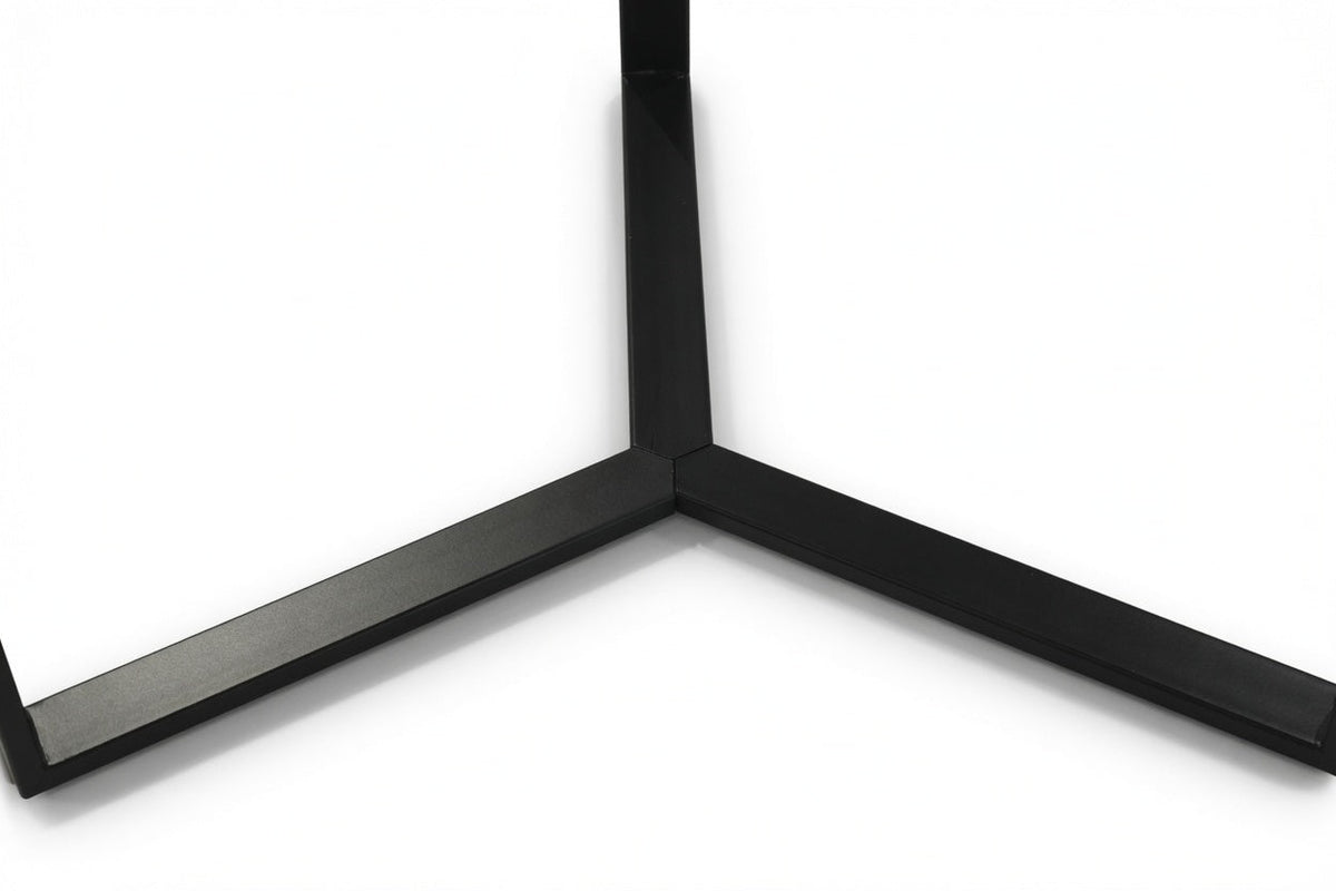 LUME SIDE TABLE BLACK WITH BLACK MARBLE