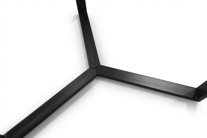 LUME SIDE TABLE BLACK WITH WHITE MARBLE