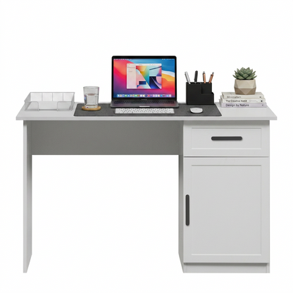 COPENHAGEN DESK - WHITE - HAMPTON - OVAL BLACK