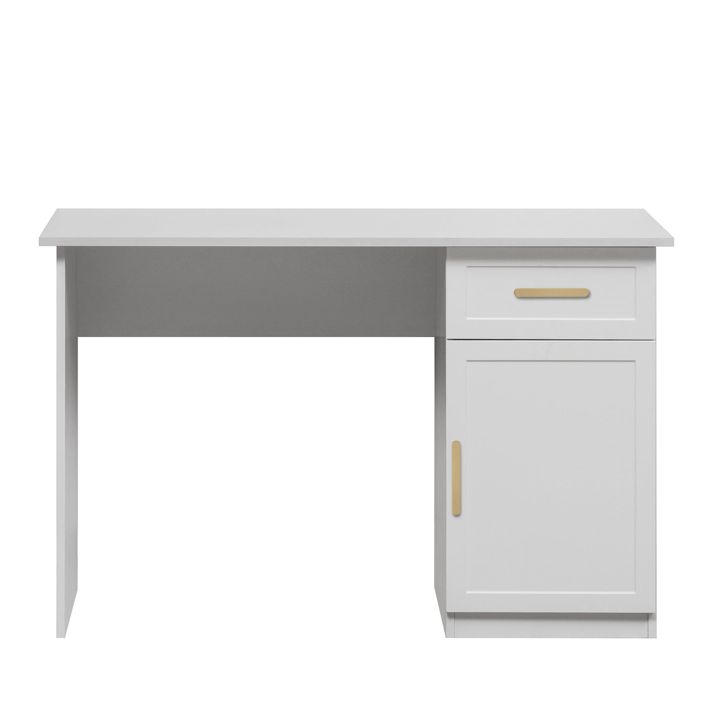 COPENHAGEN DESK - WHITE - HAMPTON - OVAL BRASS