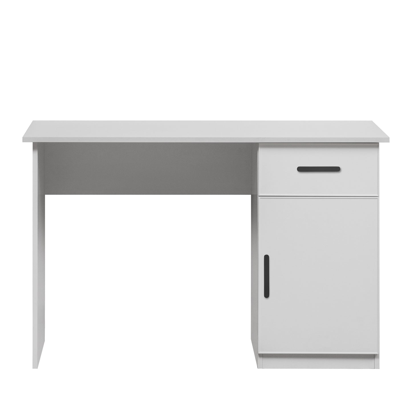 COPENHAGEN DESK - WHITE - SLIM - OVAL BLACK