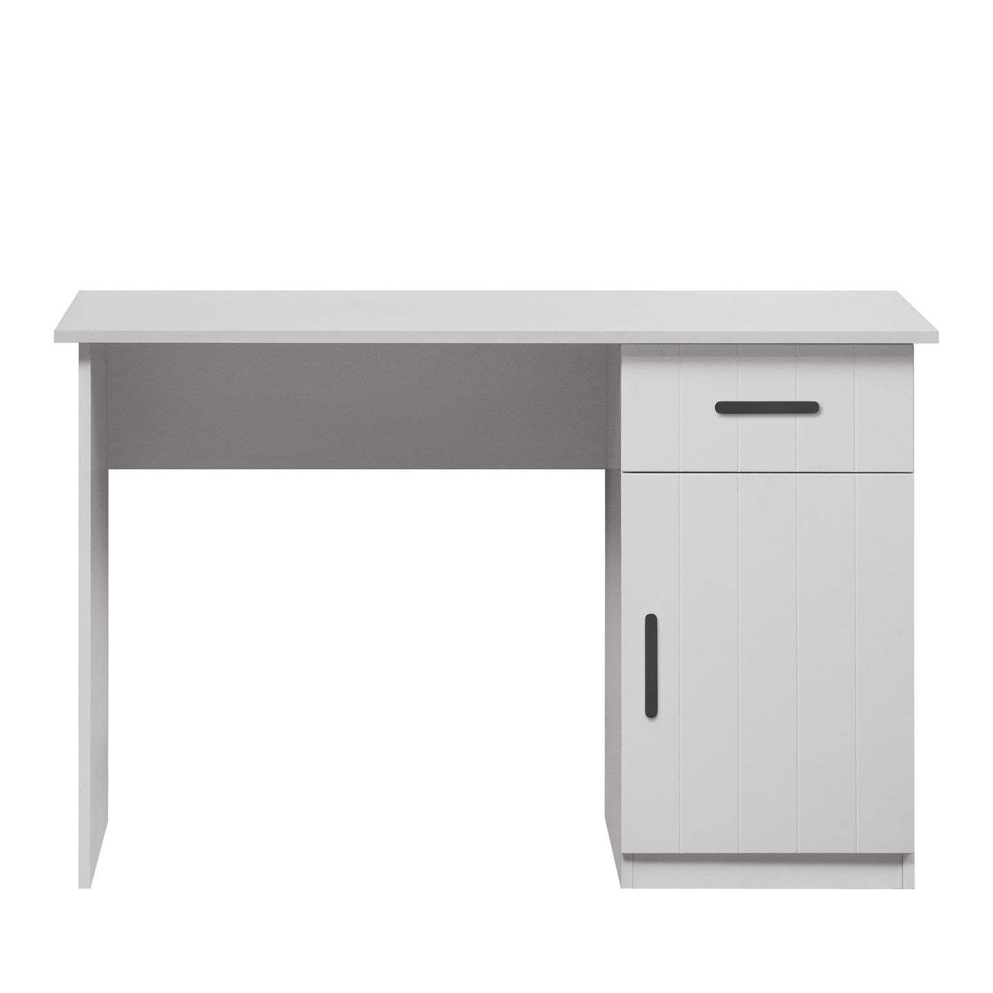 COPENHAGEN DESK - WHITE - VJ PANEL - OVAL BLACK