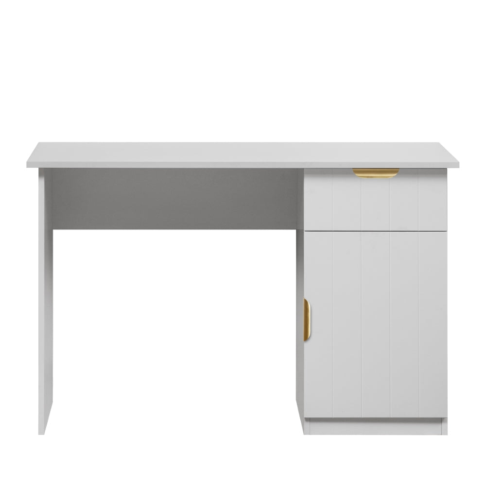 COPENHAGEN DESK - WHITE - VJ PANEL - PULL BRASS