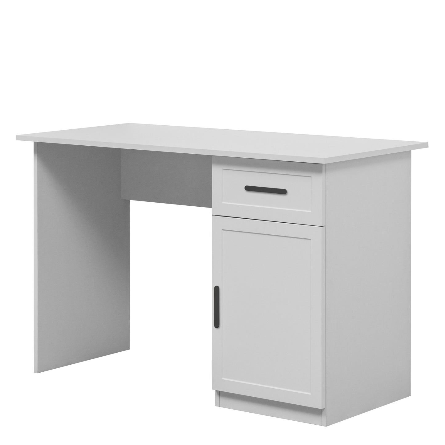 COPENHAGEN DESK - WHITE - HAMPTON - OVAL BLACK