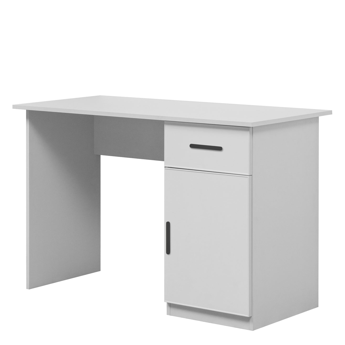 COPENHAGEN DESK - WHITE - SLIM - OVAL BLACK