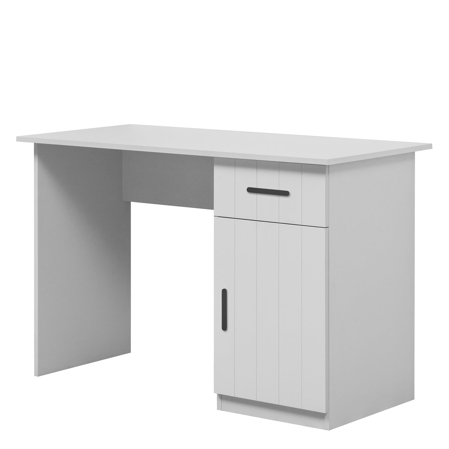 COPENHAGEN DESK - WHITE - VJ PANEL - OVAL BLACK