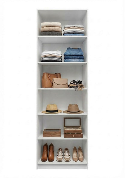 MALMO SIX SHELF WALK IN WARDROBE - WHITE