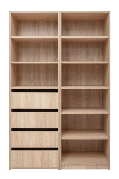 Geneva Built In Wardrobe - 6 Shelf Module - Natural Oak