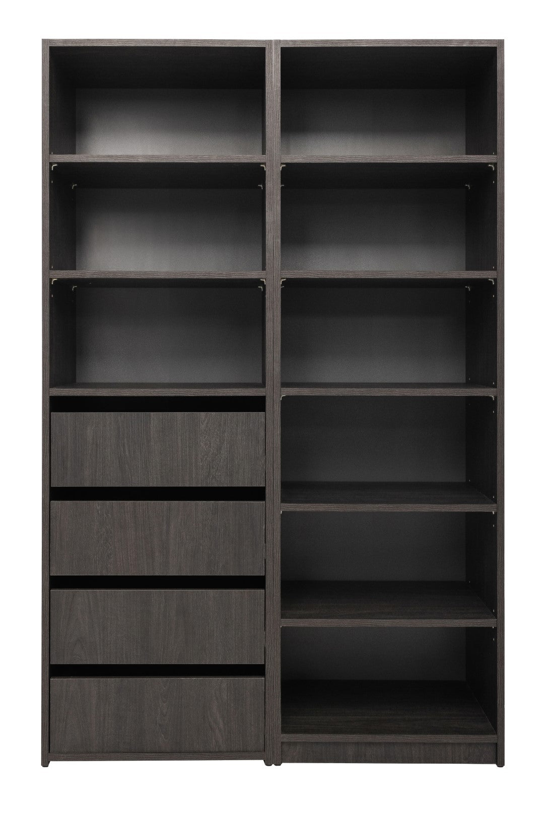 Geneva Built In Wardrobe - 6 Shelf Module - Nordic Ash