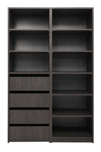 Geneva Built In Wardrobe - 6 Shelf Module - Nordic Ash