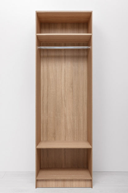 Malmo Walk In Wardrobe - 2 Shelf/Hanging Module - Natural Oak