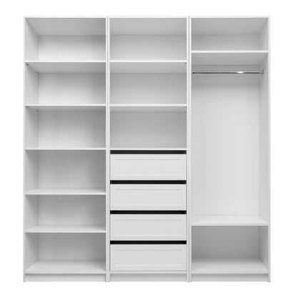 MALMO SIX SHELF WALK IN WARDROBE - WHITE