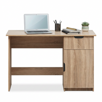 COPENHAGEN DESK - NATURAL OAK - SLIM - PULL BLACK