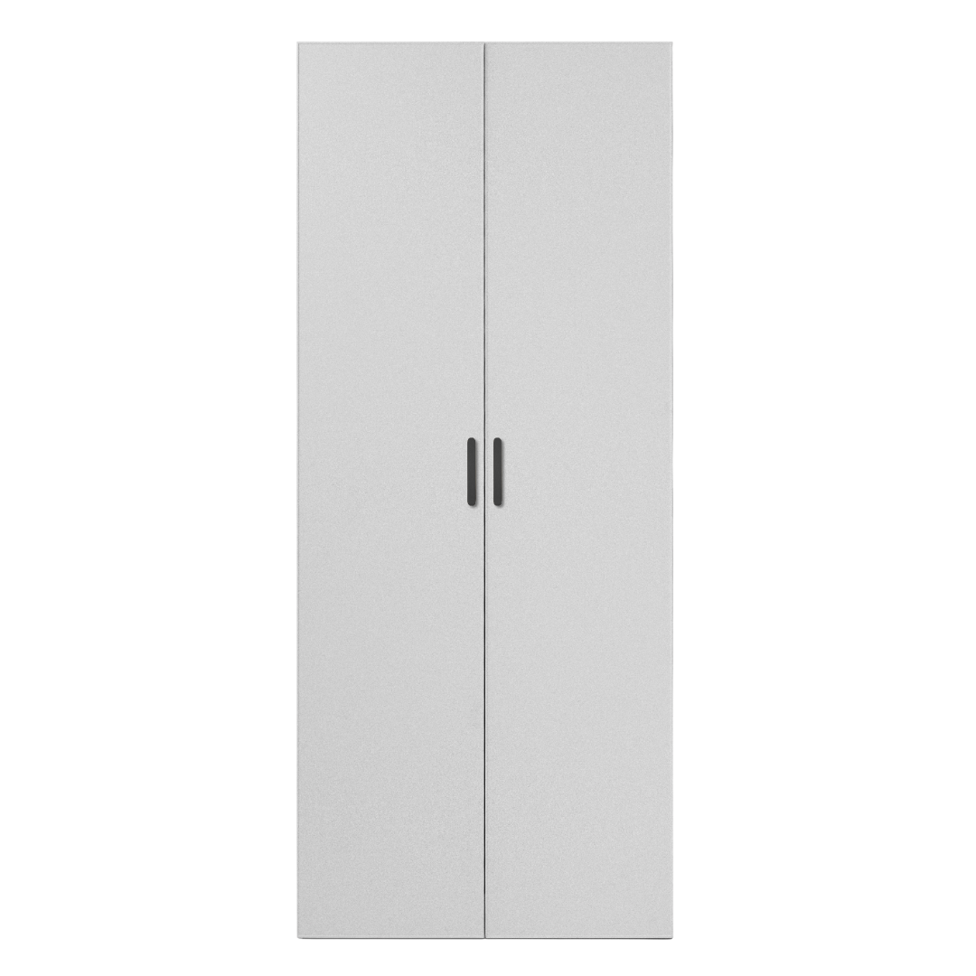 BUDAPEST TWO DOOR HANGING WARDROBE - WHITE - SLIM SHAKER - BLACK