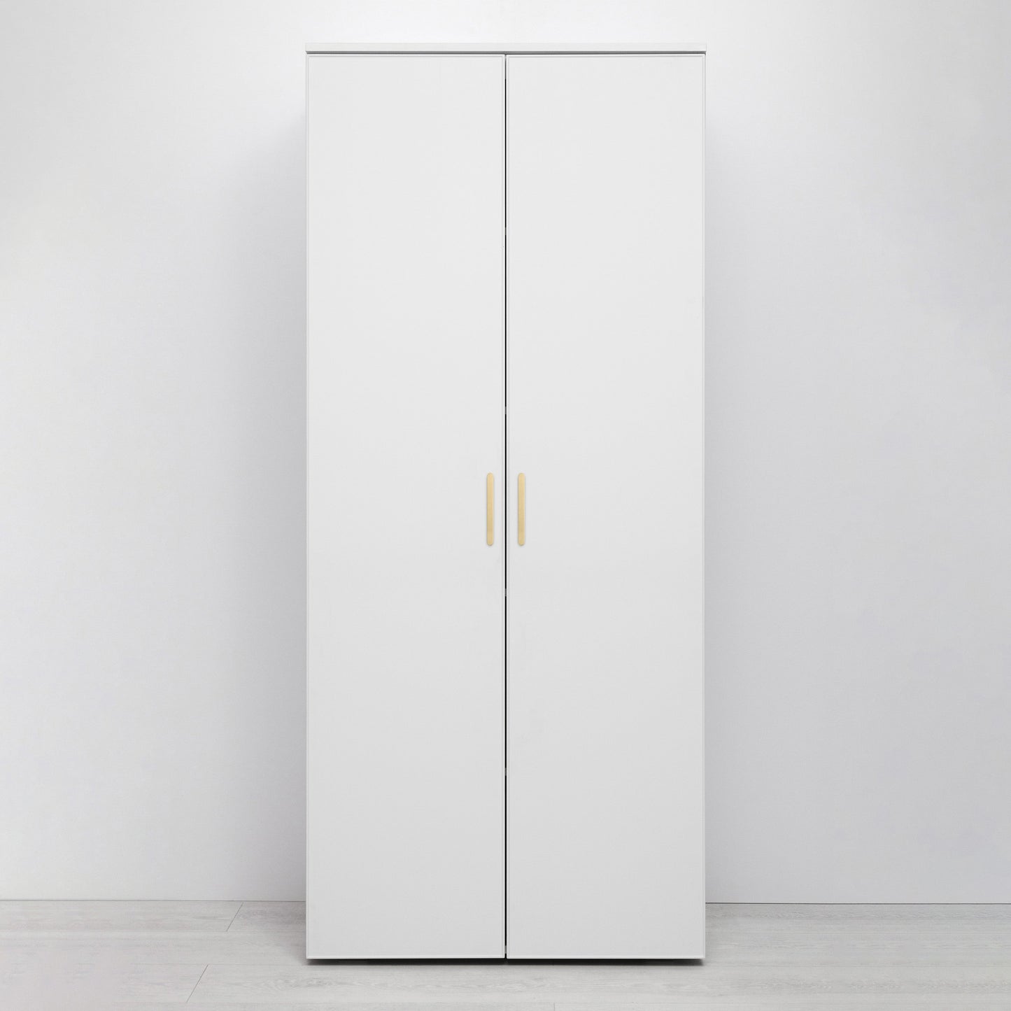 STOCKHOLM STORAGE CUPBOARD SLIM - WHITE - SCANDI BRASS