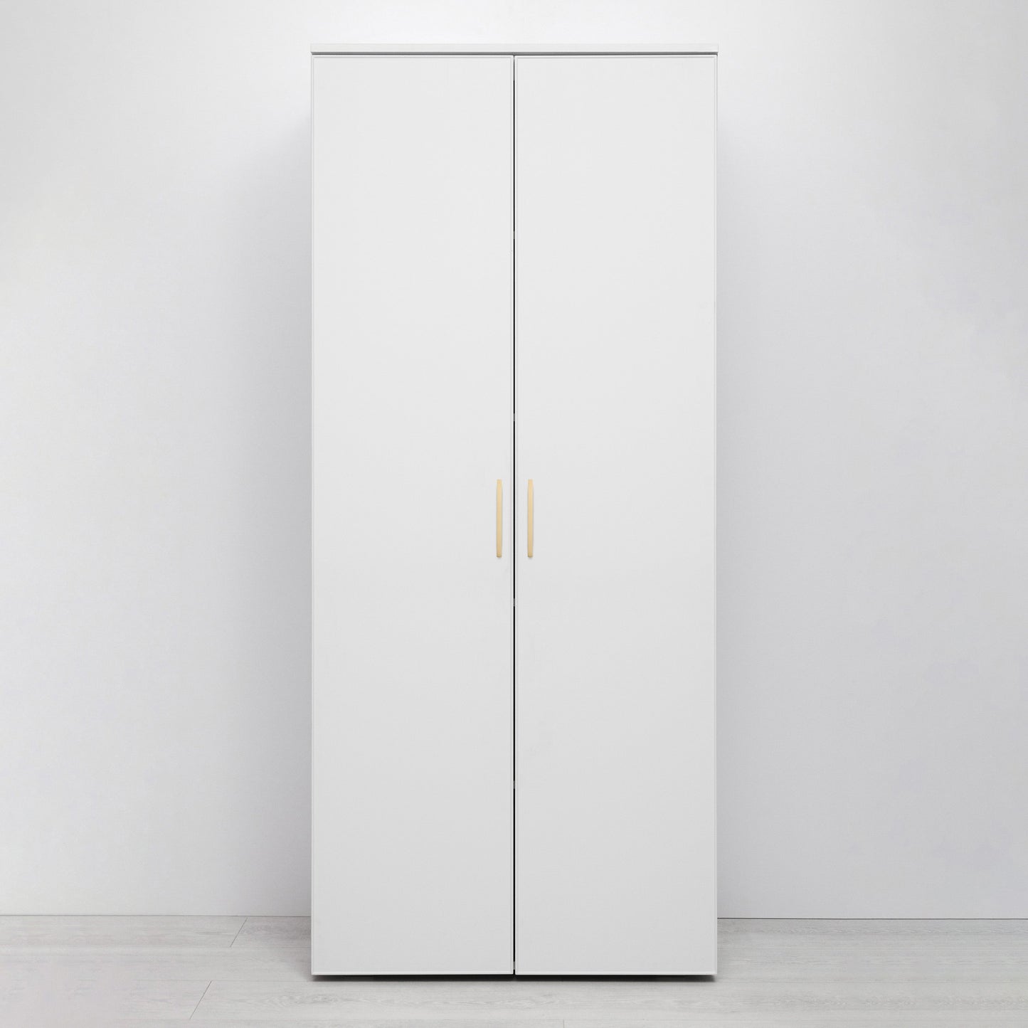 STOCKHOLM STORAGE CUPBOARD SLIM - WHITE - SQUARE BRASS