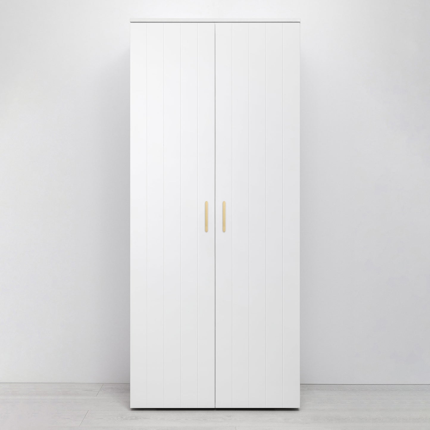 STOCKHOLM STORAGE CUPBOARD VJ PANEL - WHITE - SCANDI BRASS