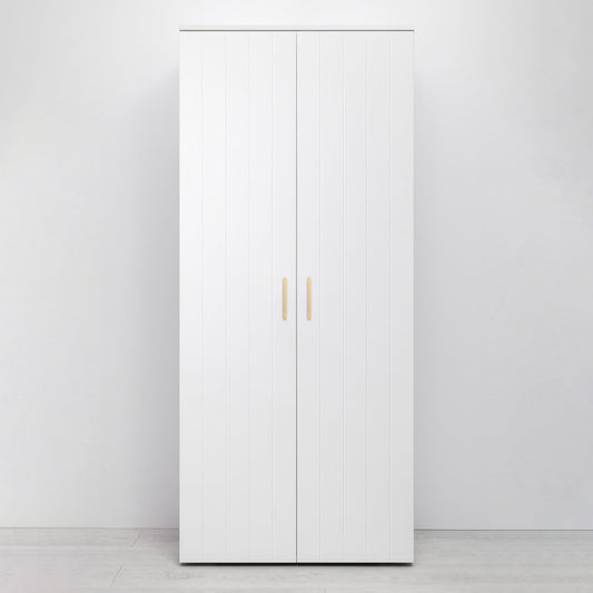 STOCKHOLM STORAGE CUPBOARD VJ PANEL - WHITE - SCANDI BRASS